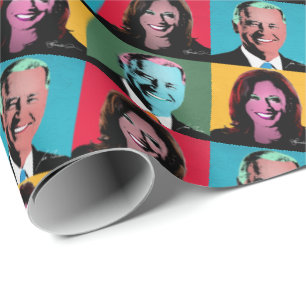 Biden Harris Pop Art Cadeaupapier