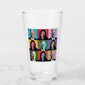 Biden Harris Pop Art (Neon) Glas (Voorkant)