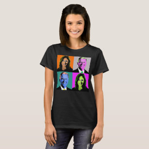 Biden Harris Pop Art (Sinaasappel, grijs, blauw, r T-shirt
