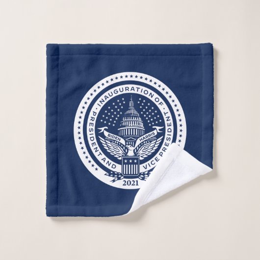Biden Harris Presidentieel Inauguration Monogramme Bad Handdoek (Wasdoekje)