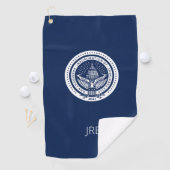 Biden Harris Presidentieel Inauguration Monogramme Golfhanddoek (Insitu)