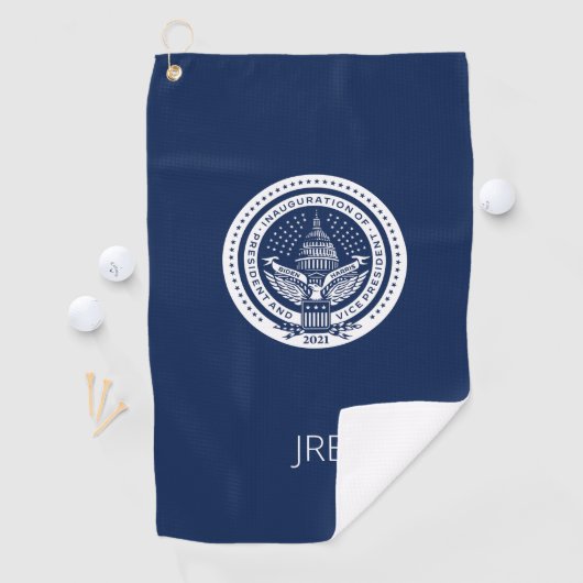 Biden Harris Presidentieel Inauguration Monogramme Golfhanddoek (Insitu)