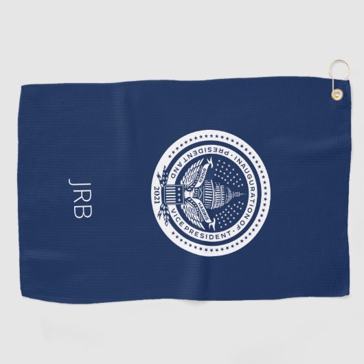 Biden Harris Presidentieel Inauguration Monogramme Golfhanddoek (Horizontaal)