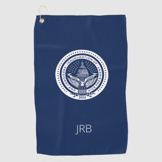 Biden Harris Presidentieel Inauguration Monogramme Golfhanddoek (Voorkant)