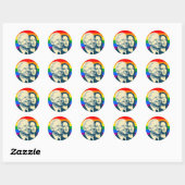 BIDEN HARRIS PRIDE BADGE LARGE RONDE STICKER (Vel)