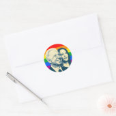 BIDEN HARRIS PRIDE BADGE LARGE RONDE STICKER (Envelop)