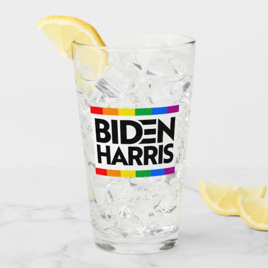 BIDEN HARRIS Pride Block Glas (Voorkant ijs)