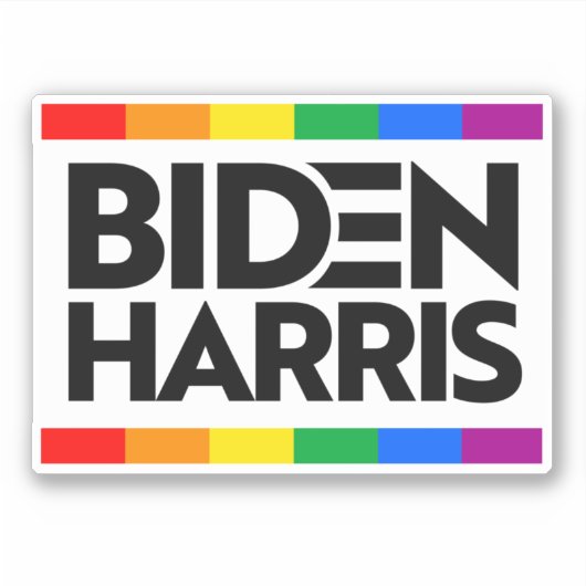 BIDEN HARRIS Pride Block Sticker (Voorkant)