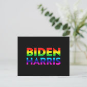 "Biden Harris" pride lgbtq lgbt regenboogkleuren Briefkaart (Staand voorkant)