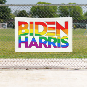 Biden Harris Pride Rainbow Spandoek