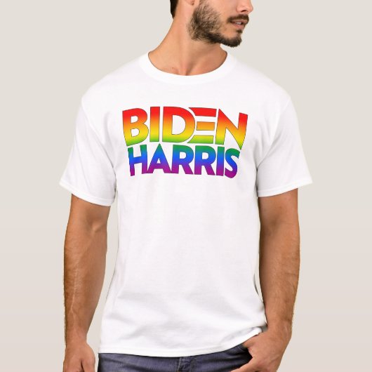 Biden Harris Pride Rainbow T-shirt (Voorkant)