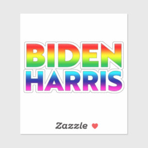 "Biden Harris" Pride regenboogkleuren lgbt lgbtq Sticker