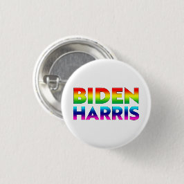 Biden Harris Pride regenboogkleuren witte pin knop Ronde Button 3,2 Cm