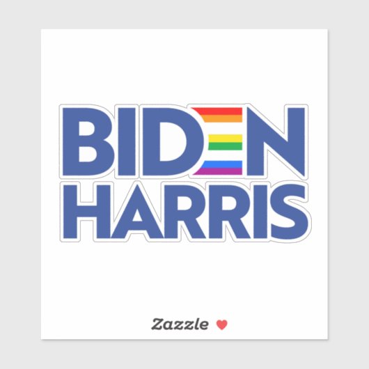 BIDEN HARRIS PRIDE STICKER (Vel)