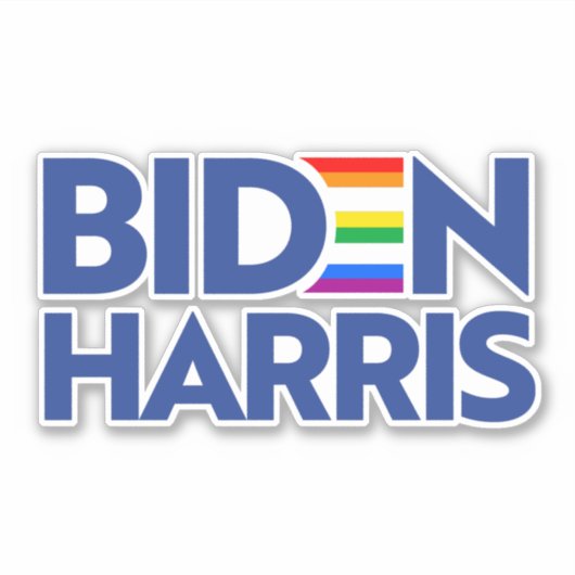 BIDEN HARRIS PRIDE STICKER (Voorkant)
