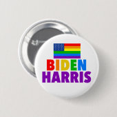 Biden Harris Rainbow American Flag Gay Pride Ronde Button 5,7 Cm (Voorkant /achterkant)