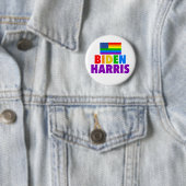 Biden Harris Rainbow American Flag Gay Pride Ronde Button 5,7 Cm (In situ)