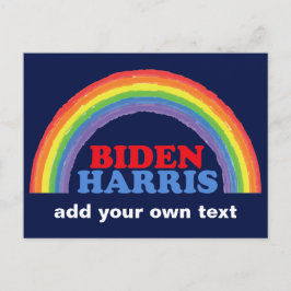 Biden Harris Rainbow Cute Custom Democraat Briefkaart