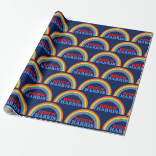 Biden Harris Rainbow Cute Democratic Political Cadeaupapier