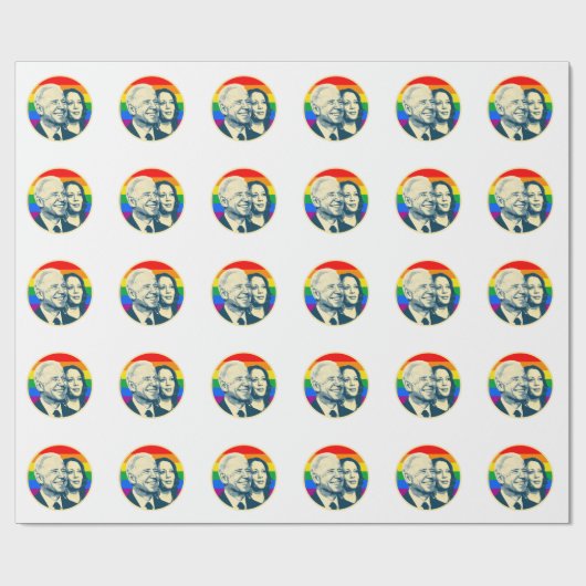 Biden Harris Rainbow Pride Cadeaupapier (Vlak)