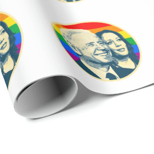 Biden Harris Rainbow Pride Cadeaupapier