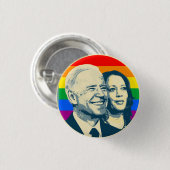 Biden Harris Rainbow Pride Ronde Button 3,2 Cm (Voorkant /achterkant)