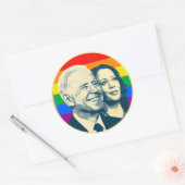 Biden Harris Rainbow Pride Ronde Sticker (Envelop)