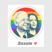 Biden Harris Rainbow Pride Sticker (Vel)