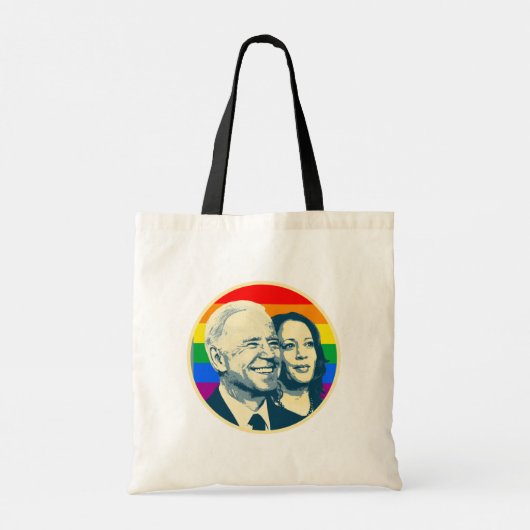 Biden Harris Rainbow Pride Tote Bag (Achterkant)