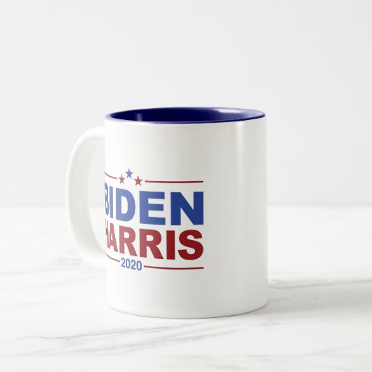 BIDEN/HARRIS Red & Blue Two-Tone Coffee Mok (Voorkant links)
