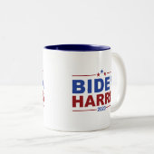 BIDEN/HARRIS Red & Blue Two-Tone Coffee Mok (Voorkant rechts)