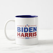 BIDEN/HARRIS Red & Blue Two-Tone Coffee Mok (Links)