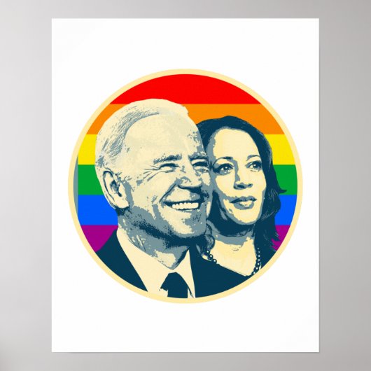 Biden Harris Regenboog Pride Poster (Voorkant)