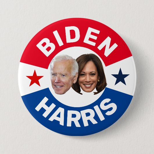BIDEN / HARRIS RONDE BUTTON 7,6 CM (Voorkant)