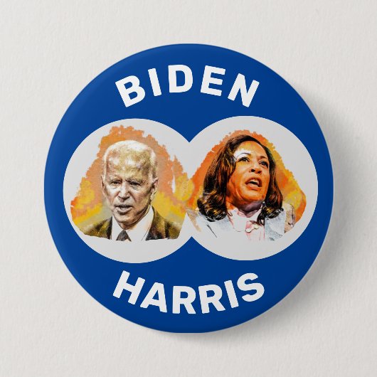 Biden Harris Ronde Button 7,6 Cm (Voorkant)