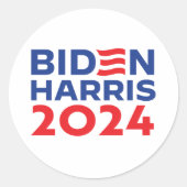 Biden Harris Ronde Sticker (Voorkant)