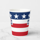 Biden Harris Rood Wit en Blauw Sterren en Streep Papieren Bekers (Links)