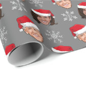 Biden Harris Santa Hat Pattern Cadeaupapier (Rol Hoek)