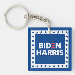 Biden/Harris Stars Lijst White Blue Sleutelhanger