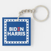 Biden/Harris Stars Lijst White Blue Sleutelhanger (Achterkant)