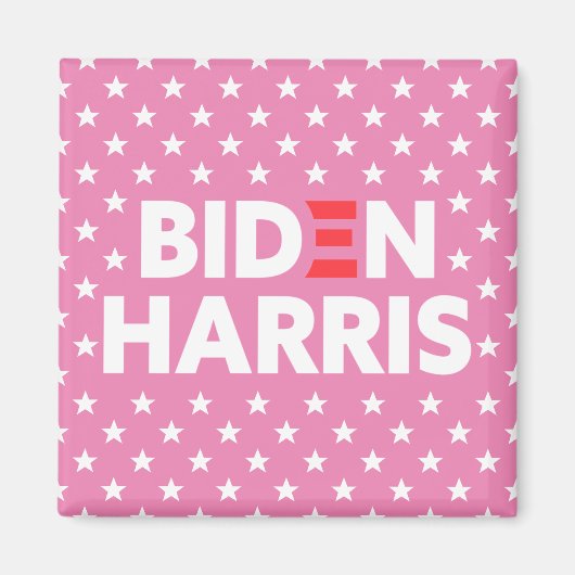 Biden / Harris Stars Patroonroze Magneet (Voorkant)