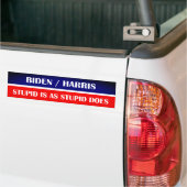 Biden Harris Stupid is net als Stupid doet! Bumpersticker (Op Truck)