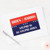 Biden Harris Stupid is net als Stupid. Rechthoekige Sticker (Envelop)