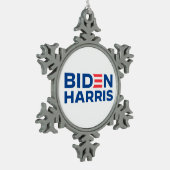 Biden Harris Tin Sneeuwvlok Ornament (Links)