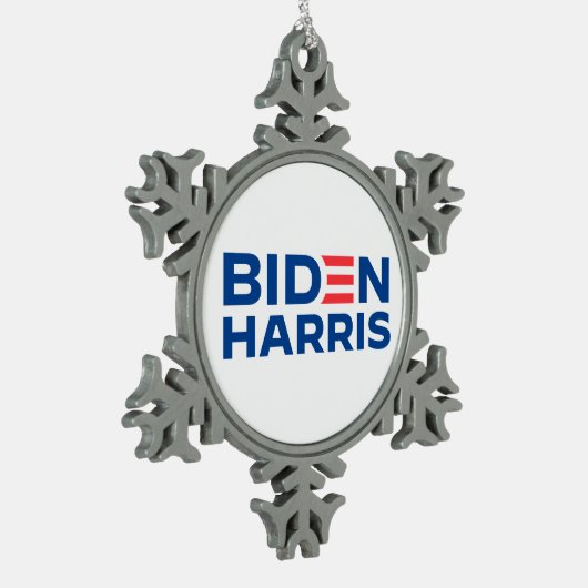Biden Harris Tin Sneeuwvlok Ornament (Links)