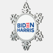 Biden Harris Tin Sneeuwvlok Ornament (Rechts)