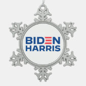 Biden Harris Tin Sneeuwvlok Ornament (Voorkant)