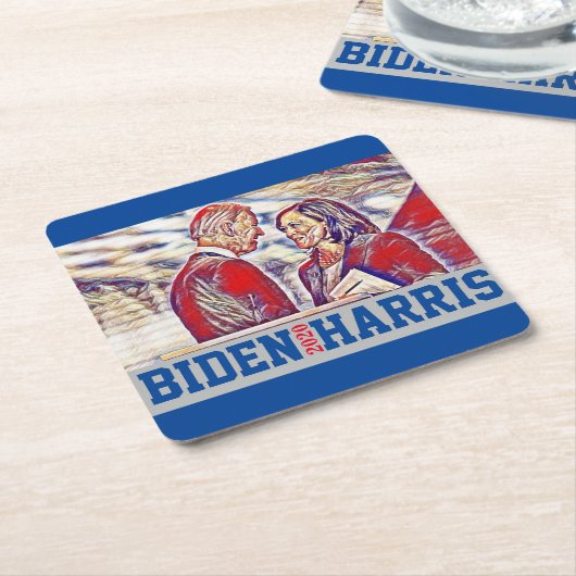 Biden Harris Together 2020 Kartonnen Onderzetters (Schuin)