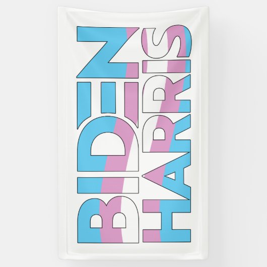 Biden Harris Trans Pride Spandoek (Verticaal)