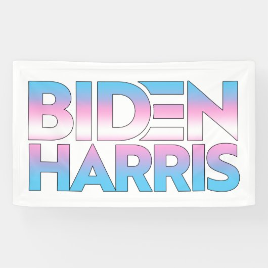 Biden Harris Trans Pride Spandoek (Horizontaal)